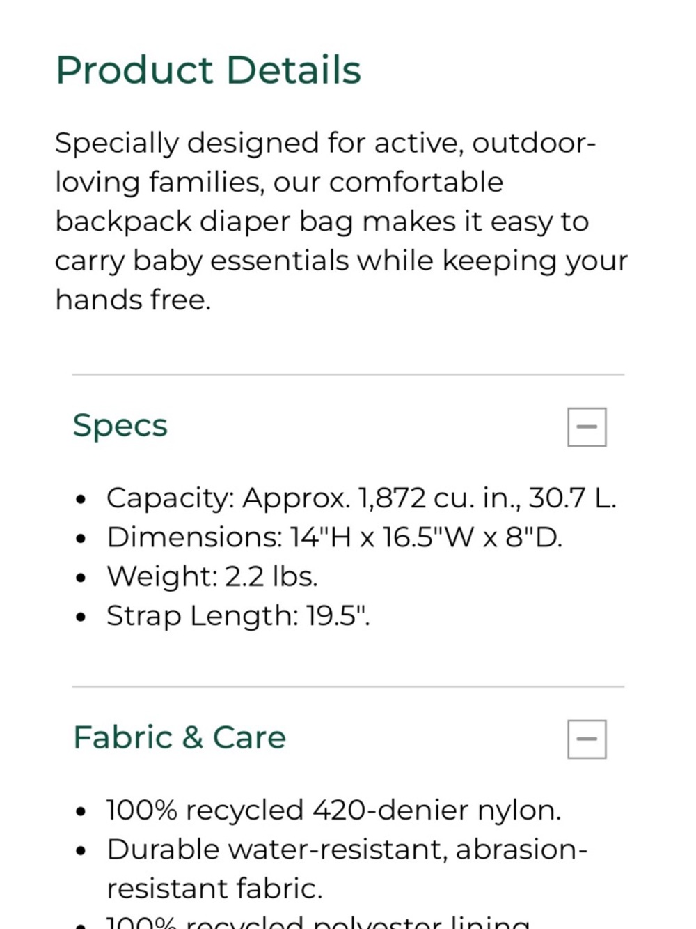 L.L. Bean Teal Blue Diaper Bag or Great Computer Backpack - Picture 7 of 16